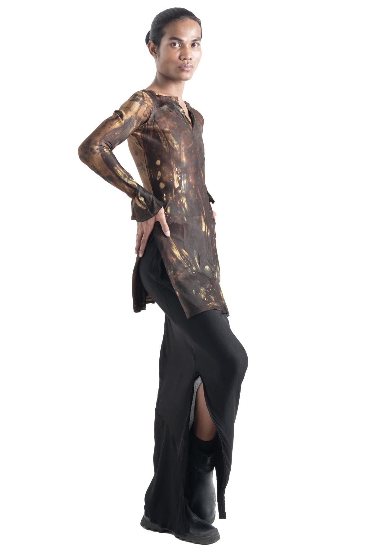 Albatross Top Noda Coklat