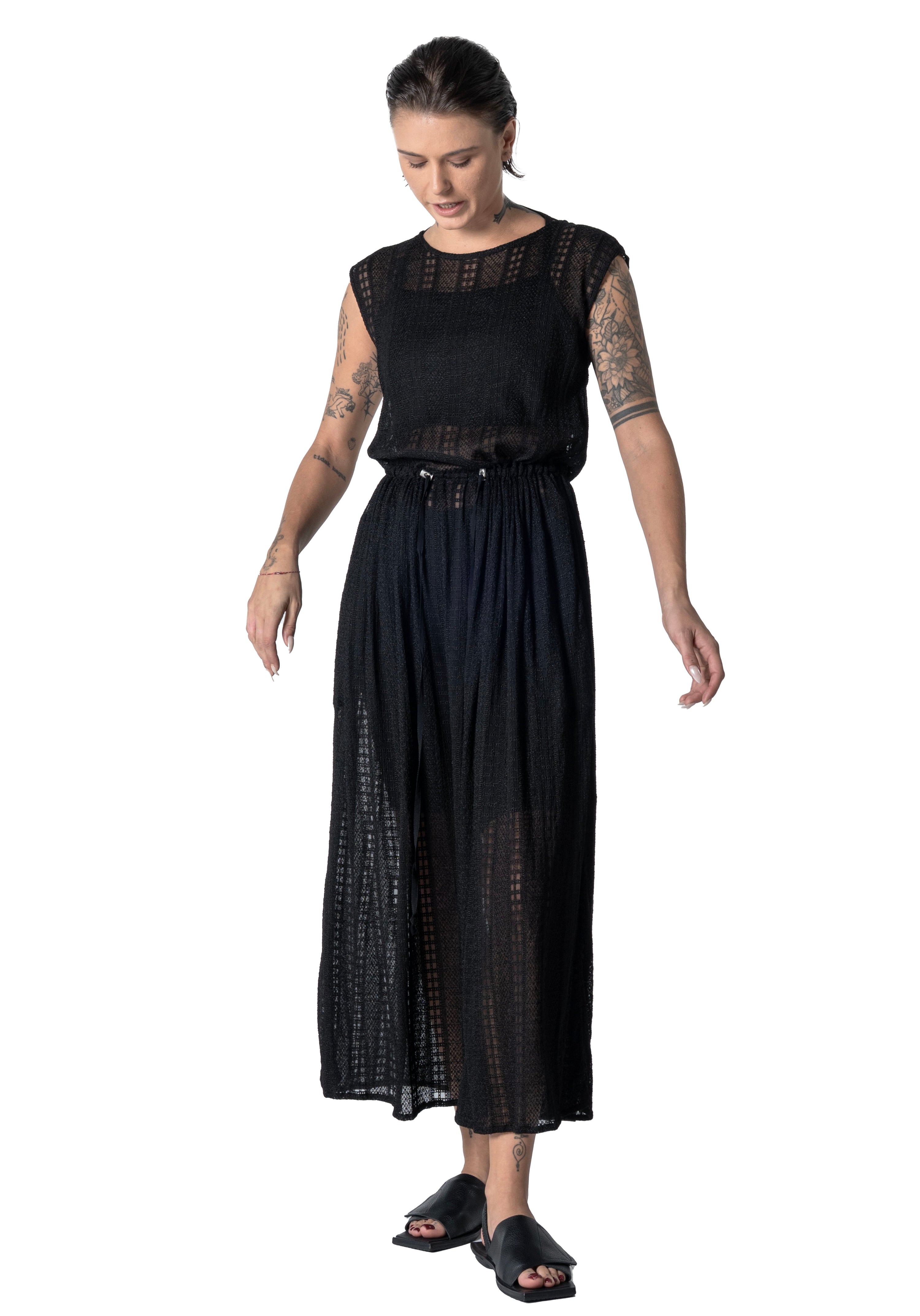 Atthis Dress Silk Embroidery