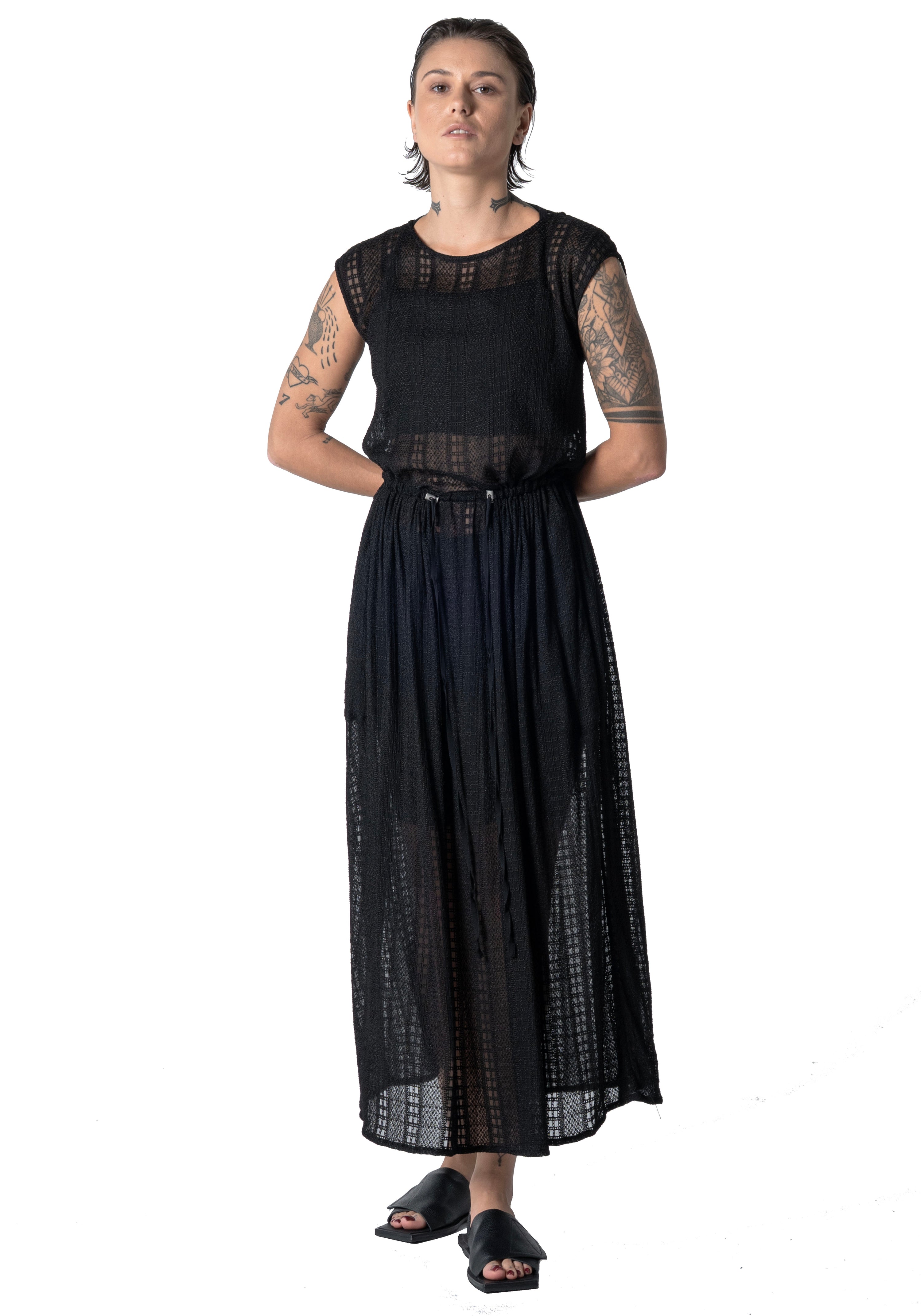Atthis Dress Silk Embroidery