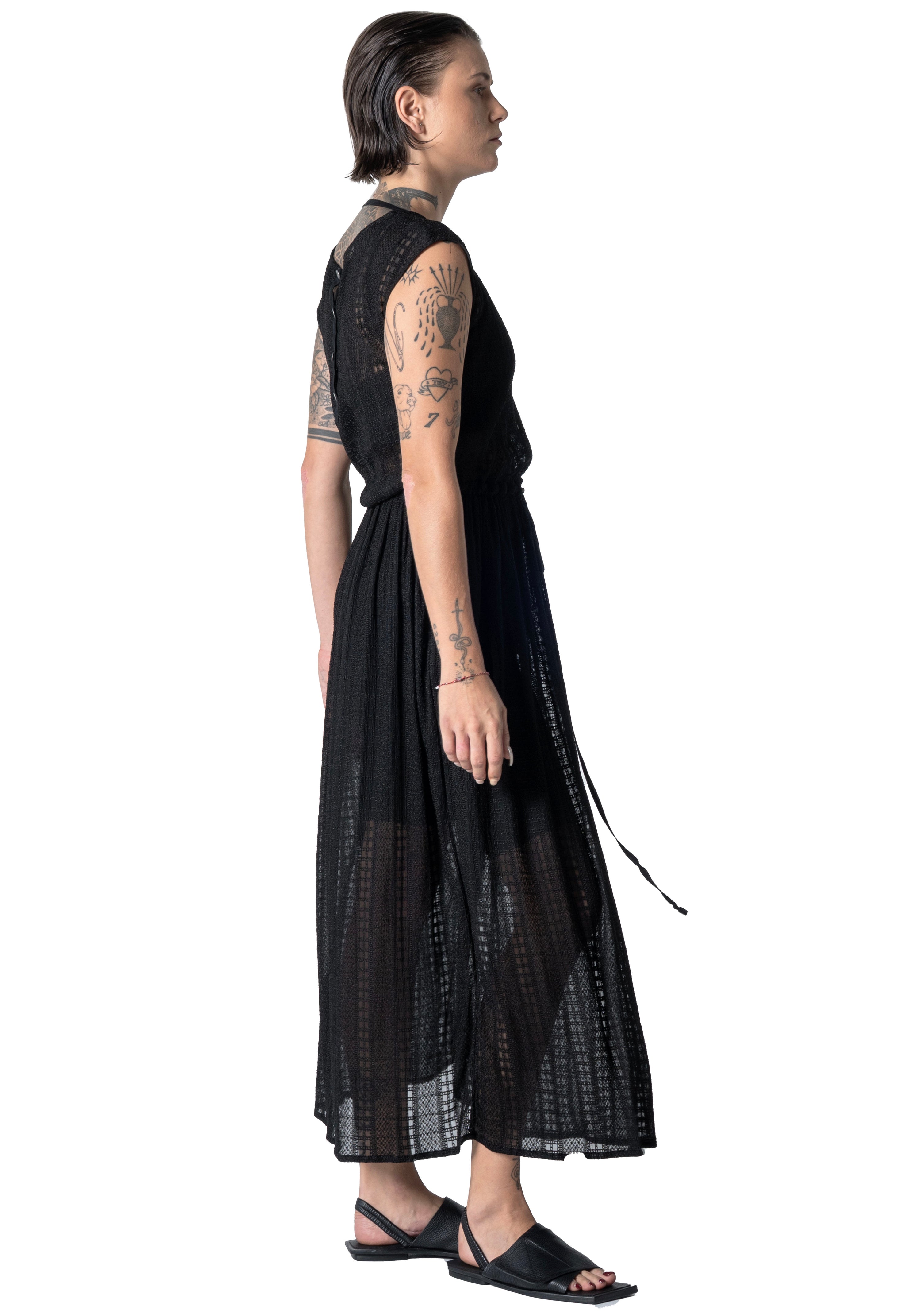 Atthis Dress Silk Embroidery