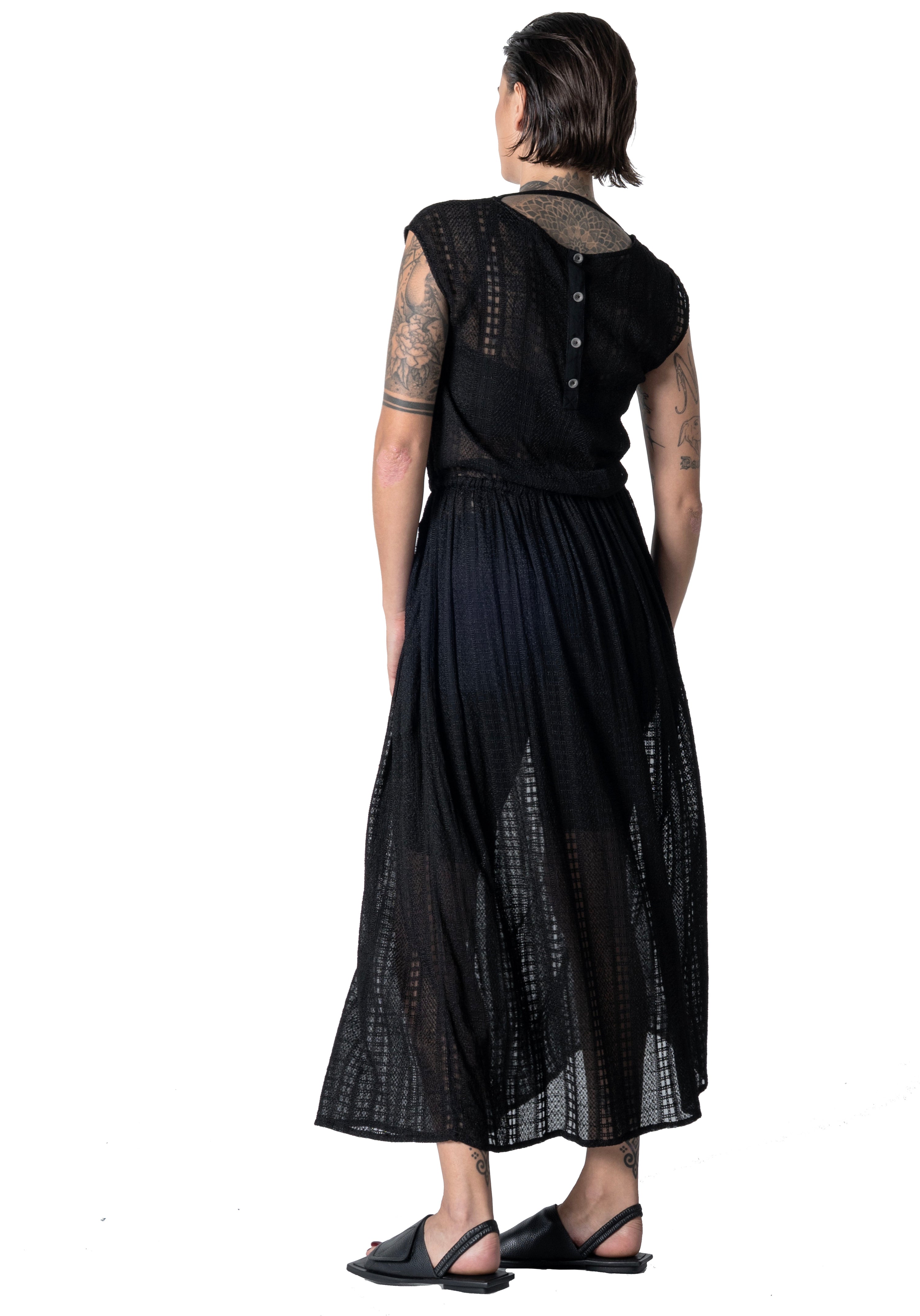 Atthis Dress Silk Embroidery