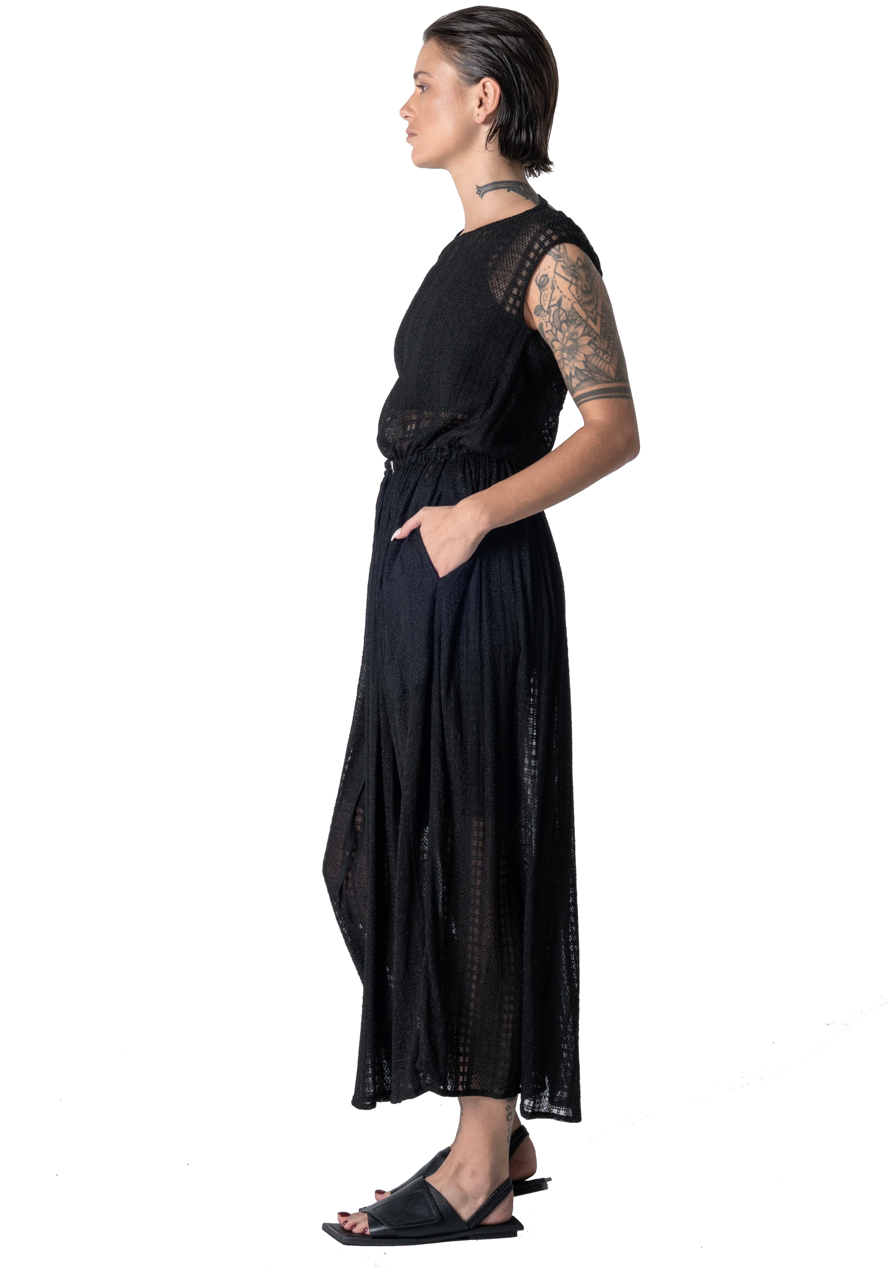 Atthis Dress Silk Embroidery
