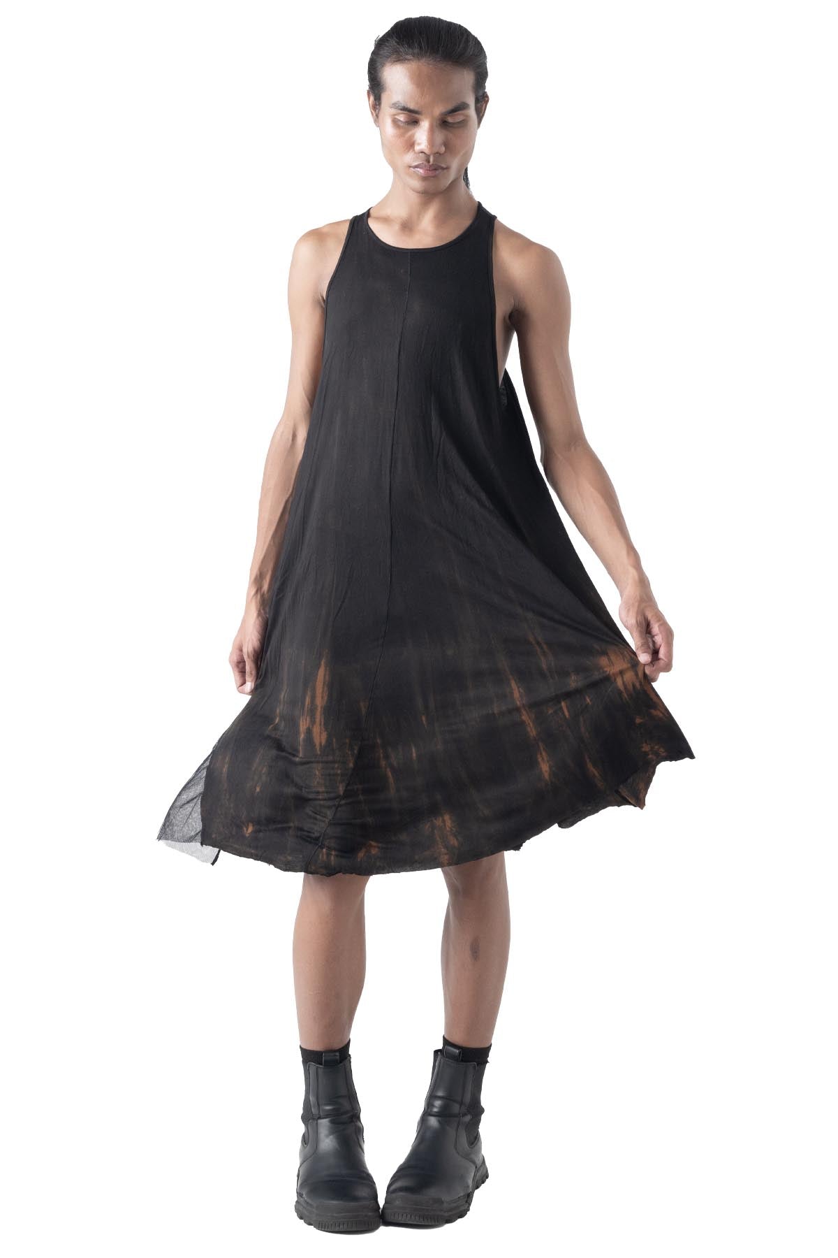 Clavicle Tank Dress Tie Dye