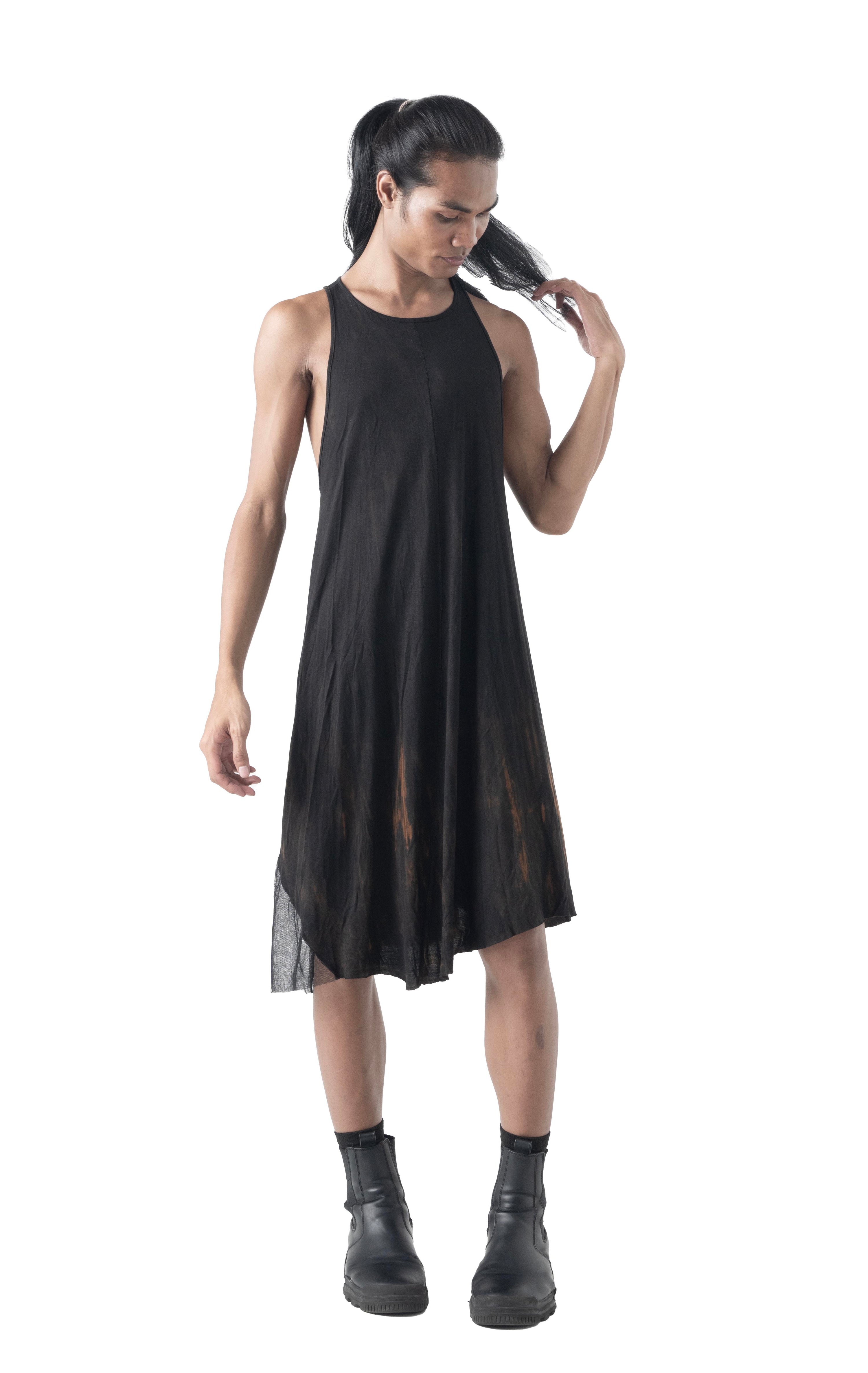 Clavicle Tank Dress Tie Dye