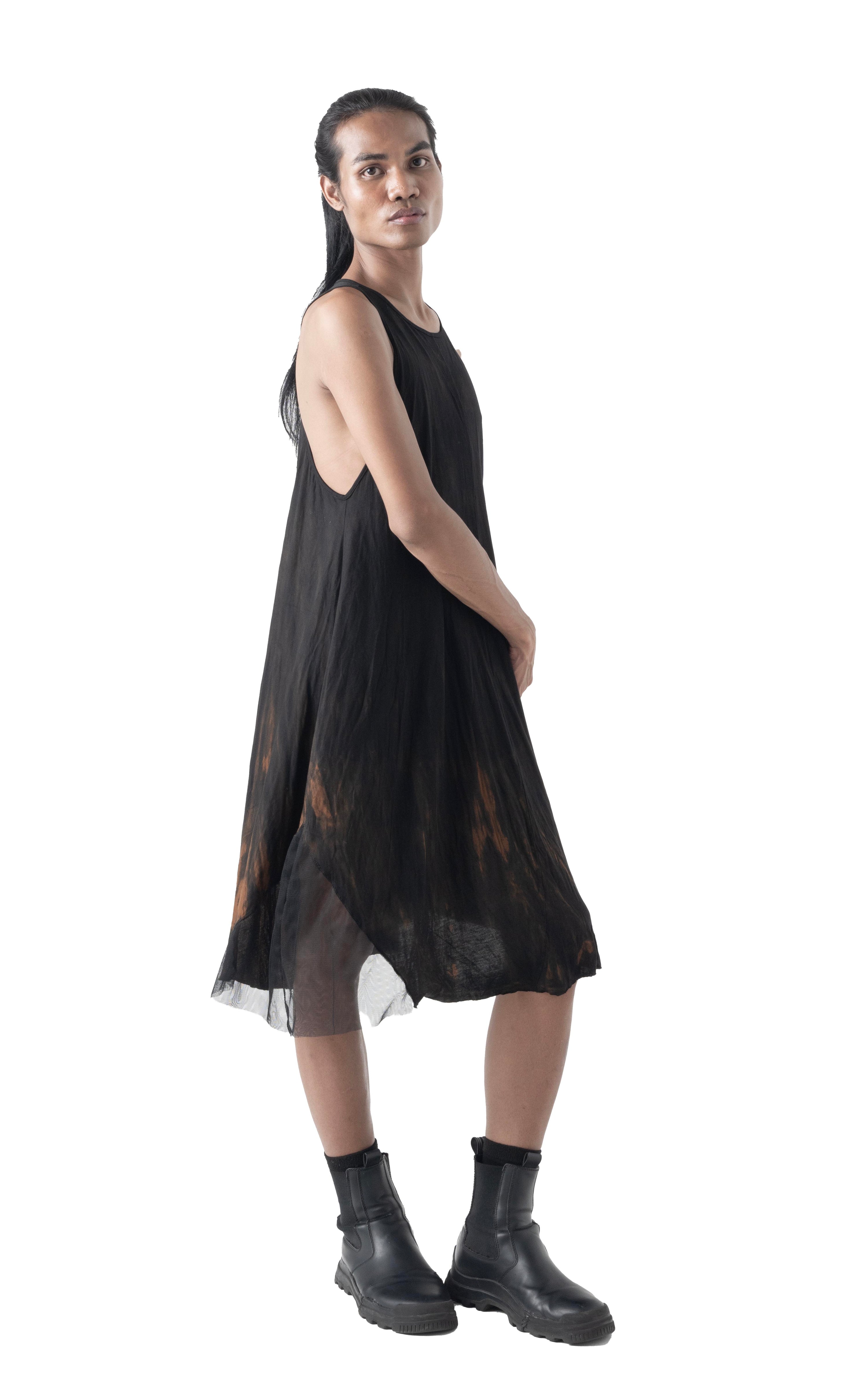 Clavicle Tank Dress Tie Dye