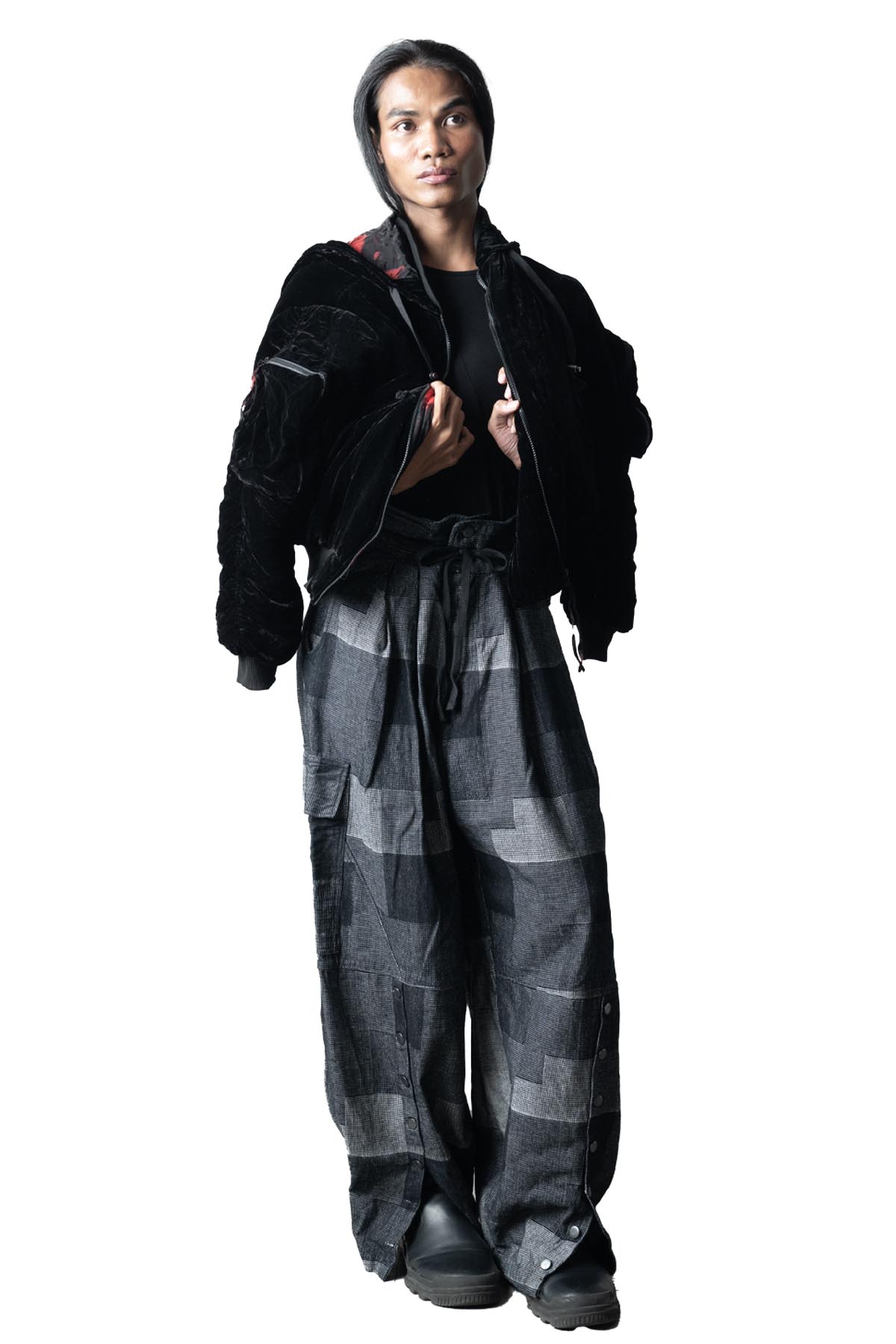 Enzioh Hooded Bomber Jacket