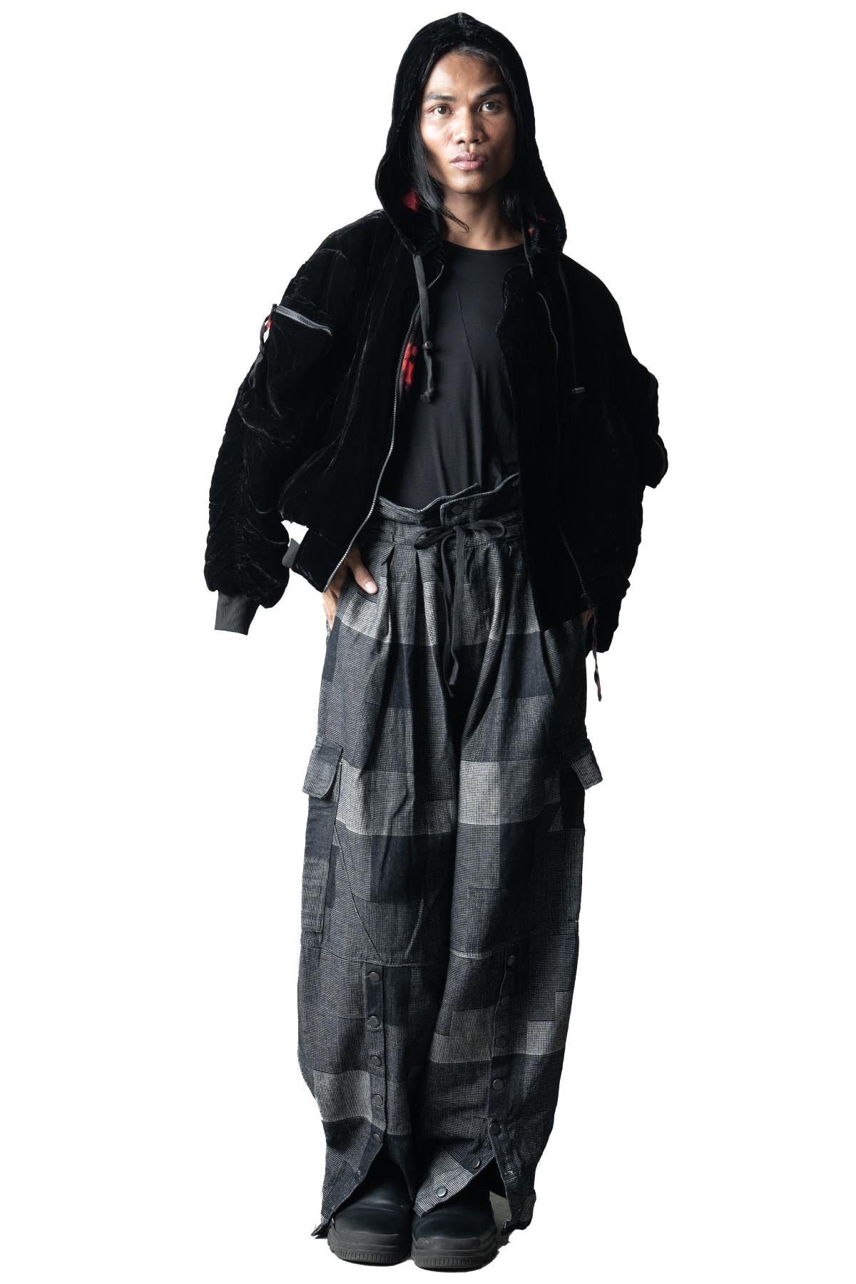 Enzioh Hooded Bomber Jacket