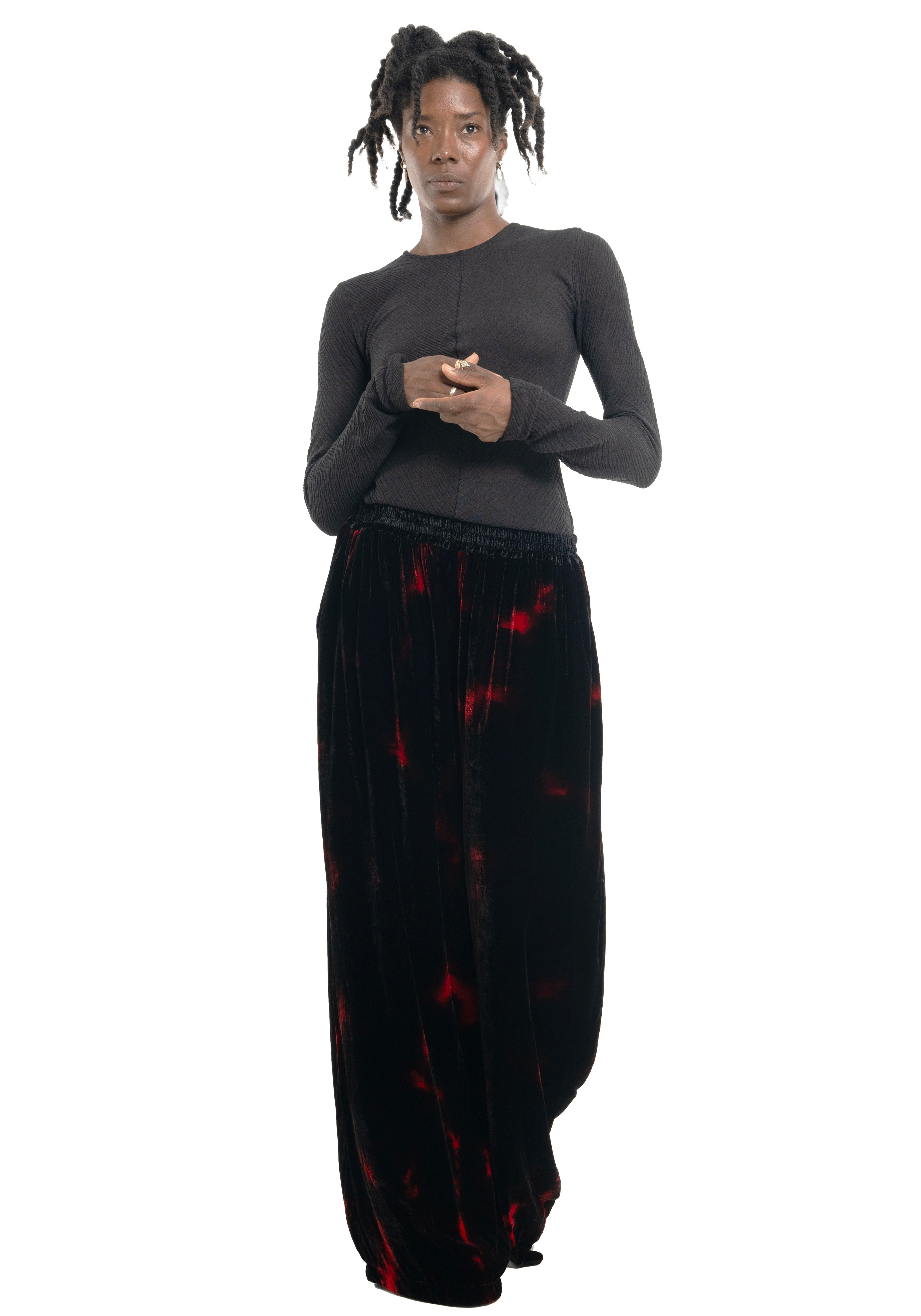 Potas Pants Silk Velvet